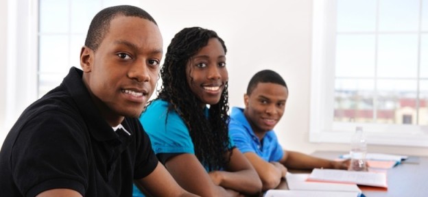 Black students in classroom